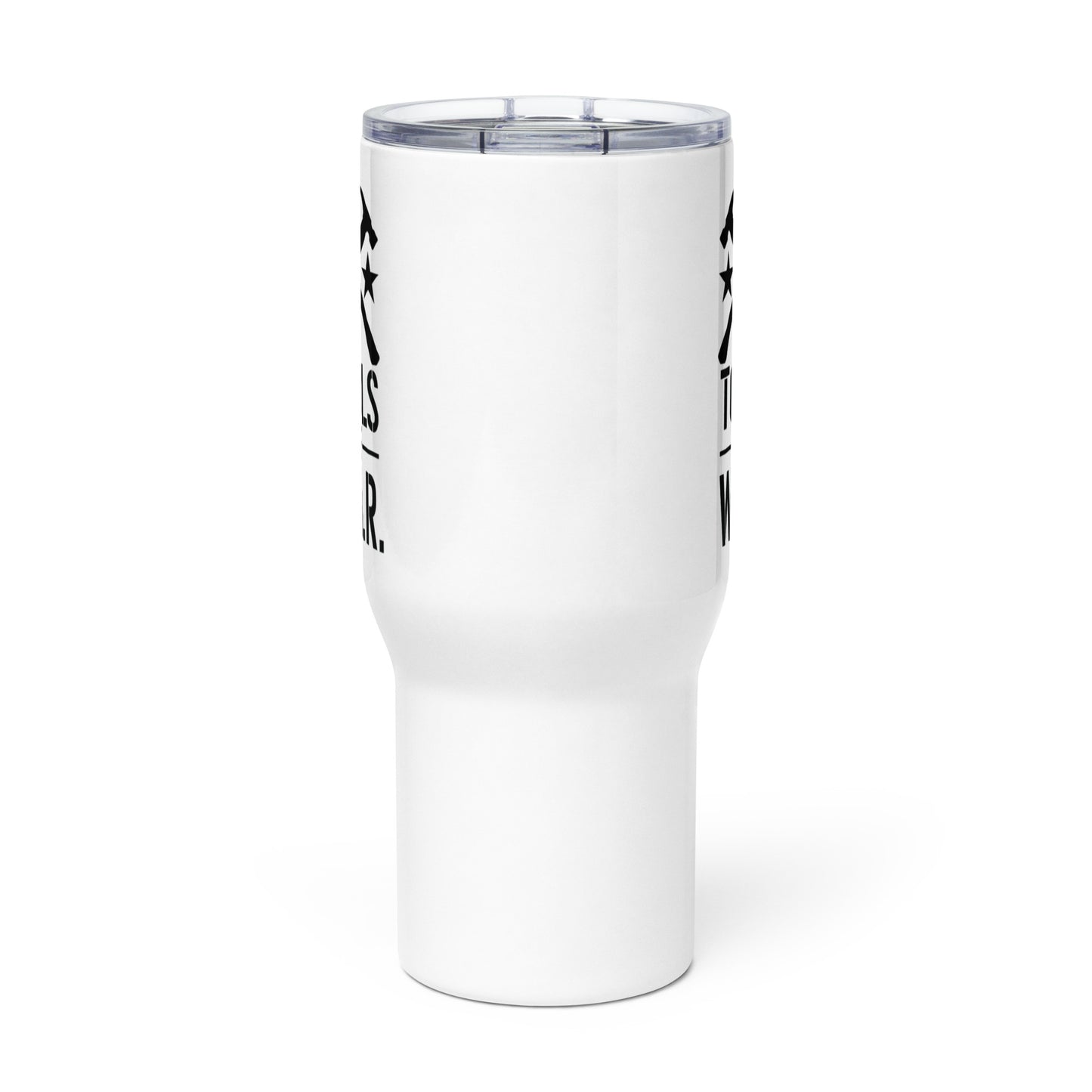 Tools of W.A.R. Travel mug with a handle