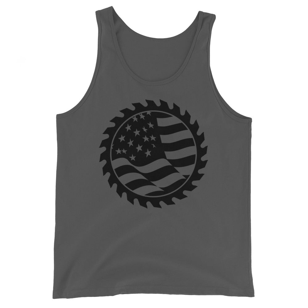 American Flag Saw Blade Tank Top