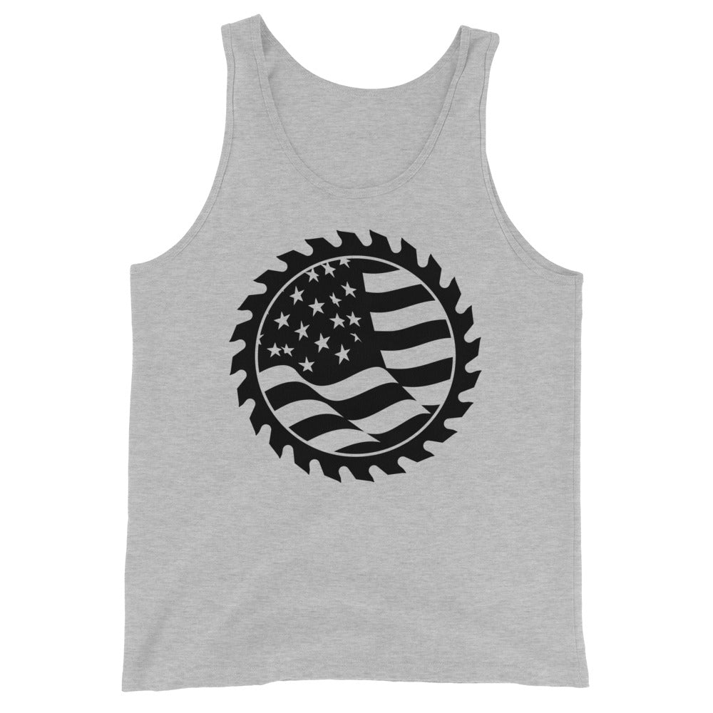 American Flag Saw Blade Tank Top