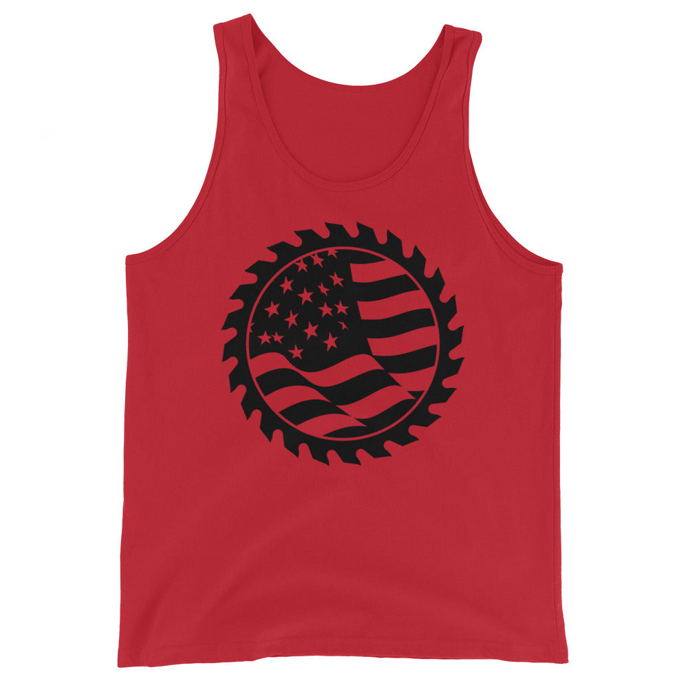 American Flag Saw Blade Tank Top