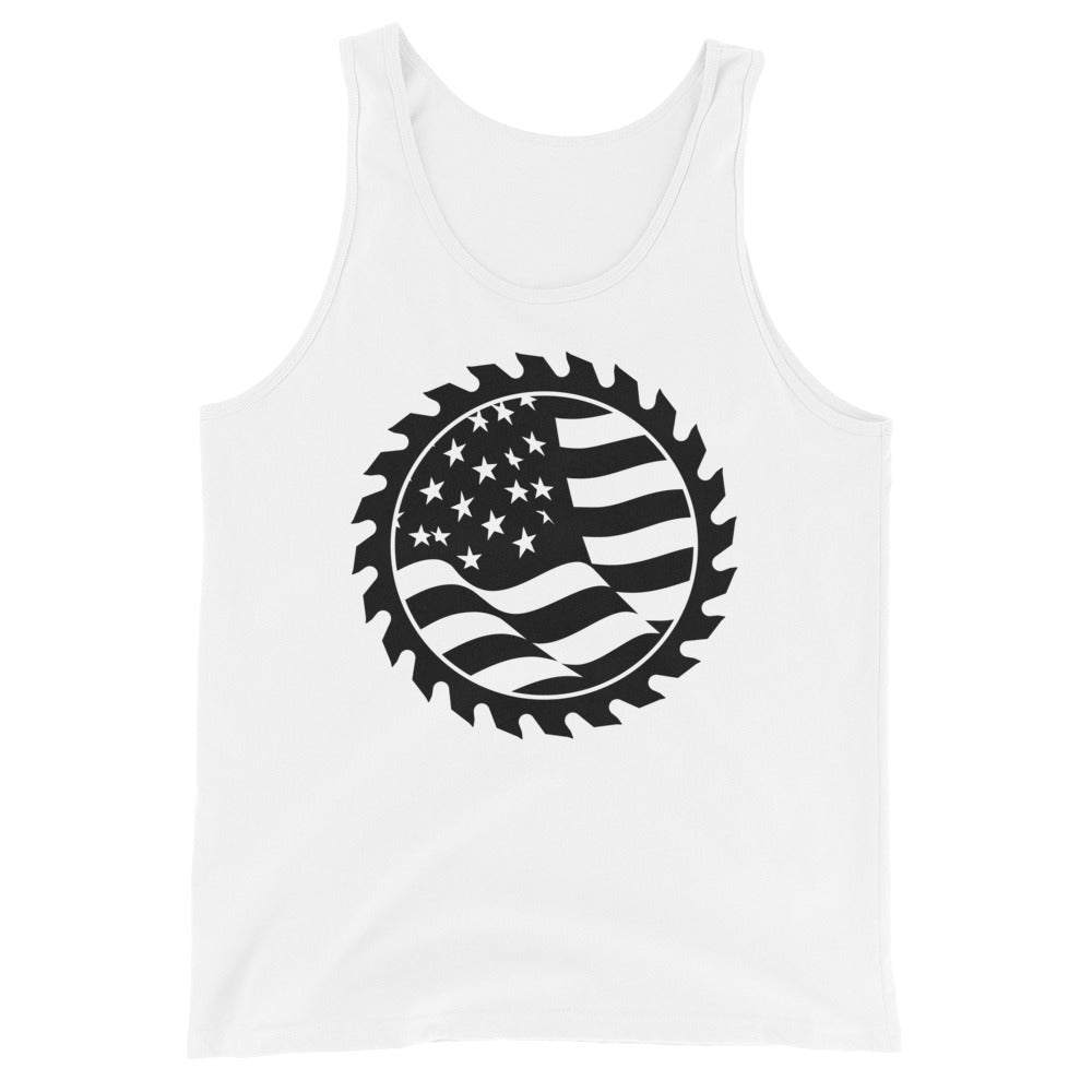 American Flag Saw Blade Tank Top